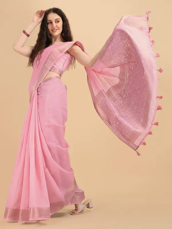 Suha_Womens_Grand_Fashion_Ethnic_Pink_Color_Saree