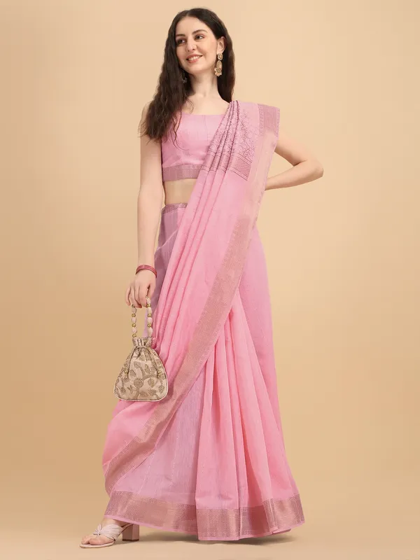 Suha_Womens_Grand_Fashion_Ethnic_Pink_Color_Saree