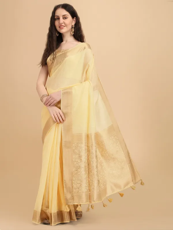 Suha_Womens_Grand_Fashion_Ethnic_Yellow_Color_Saree