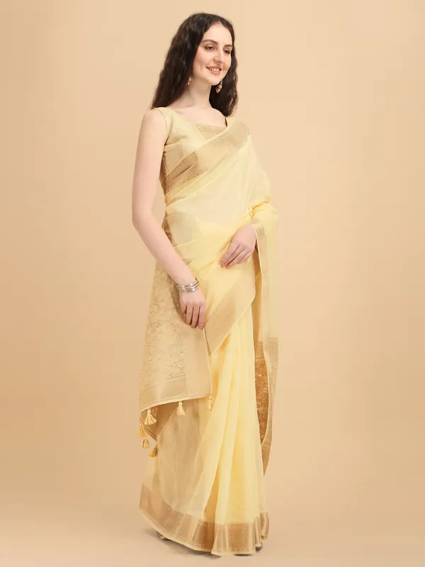 Suha_Womens_Grand_Fashion_Ethnic_Yellow_Color_Saree