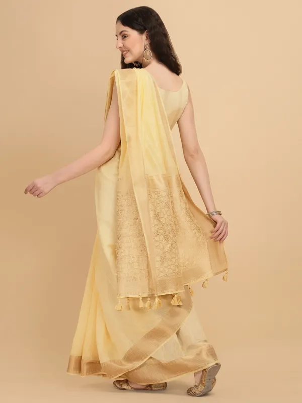 Suha_Womens_Grand_Fashion_Ethnic_Yellow_Color_Saree
