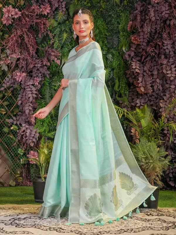 Suha_Womens_Grand_Fashion_Ethnic_Blue_Color_Saree