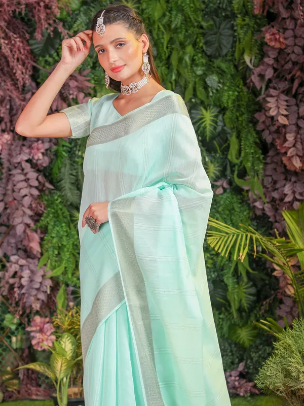 Suha_Womens_Grand_Fashion_Ethnic_Blue_Color_Saree