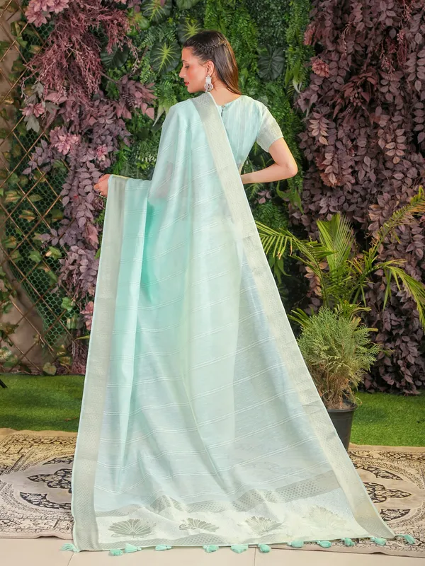 Suha_Womens_Grand_Fashion_Ethnic_Blue_Color_Saree