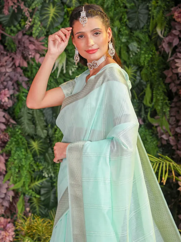 Suha_Womens_Grand_Fashion_Ethnic_Blue_Color_Saree