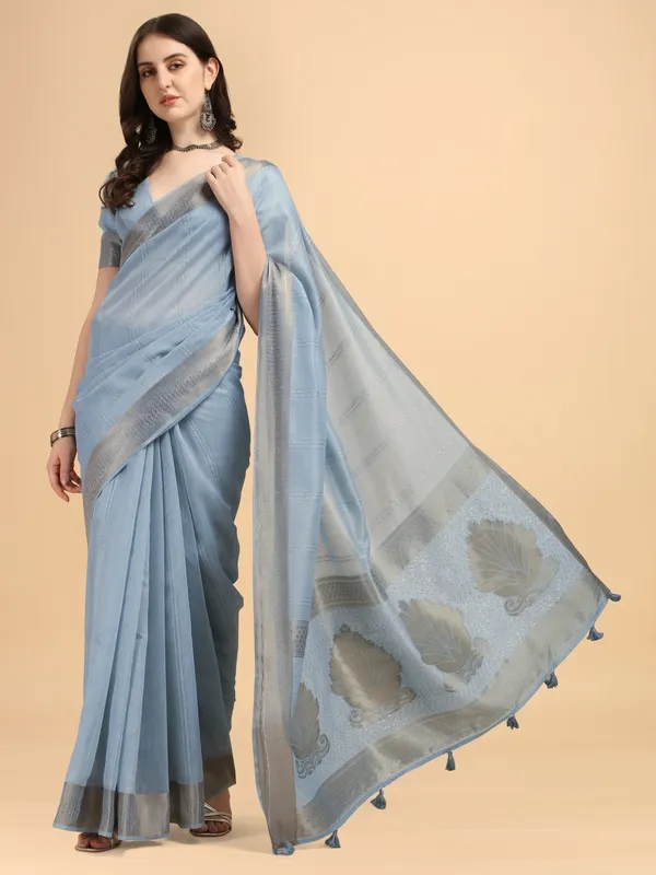 Suha_Womens_Grand_Fashion_Ethnic_Grey_Color_Saree