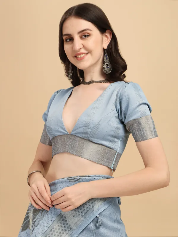Suha_Womens_Grand_Fashion_Ethnic_Grey_Color_Saree