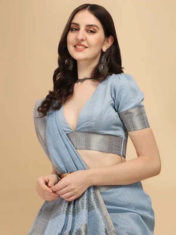 Suha_Womens_Grand_Fashion_Ethnic_Grey_Color_Saree