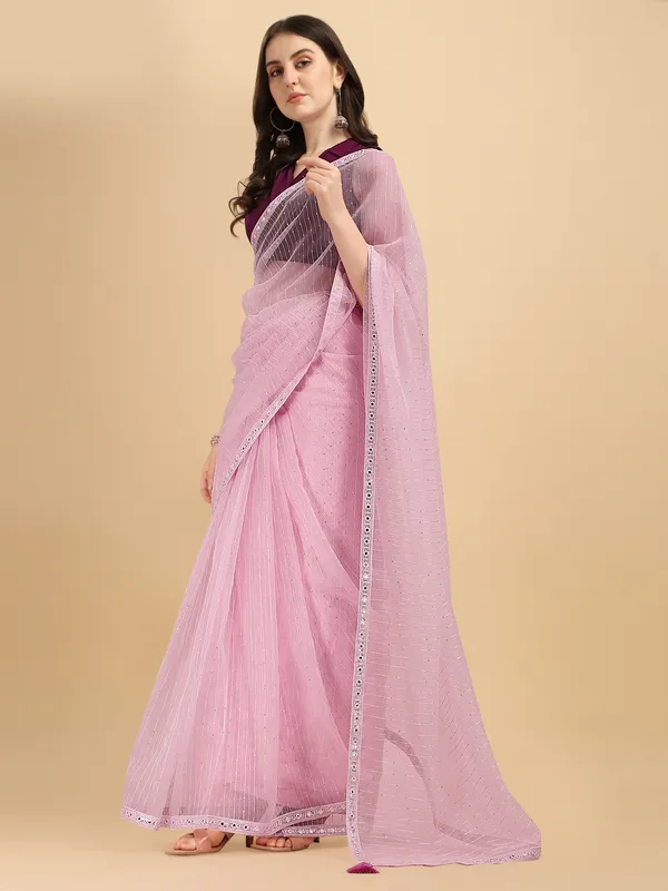 Suha_Womens_Grand_Fashion_Ethnic_Pink_Color_Saree