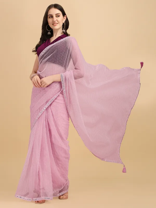 Suha_Womens_Grand_Fashion_Ethnic_Pink_Color_Saree