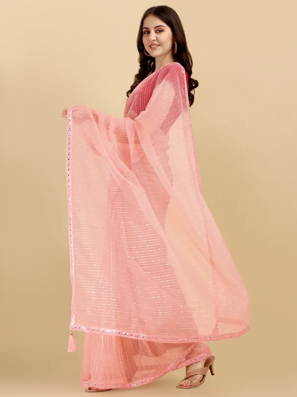 Suha_Womens_Grand_Fashion_Ethnic_Peach_Color_Saree