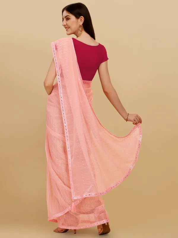 Suha_Womens_Grand_Fashion_Ethnic_Peach_Color_Saree