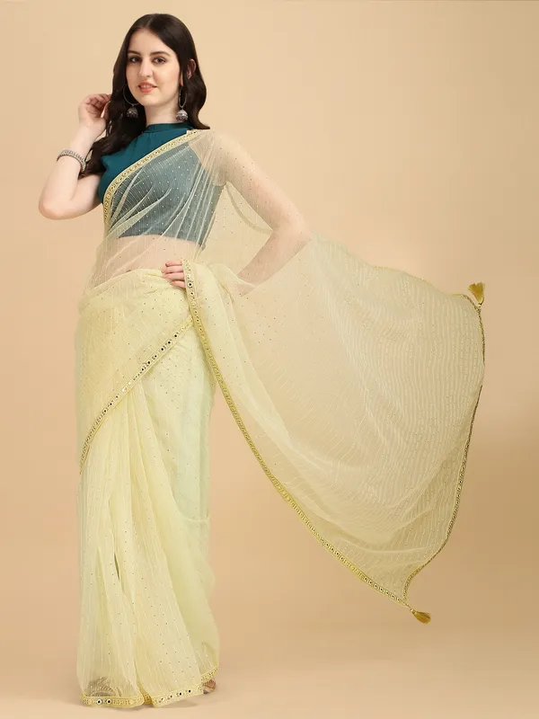 Suha_Womens_Grand_Fashion_Ethnic_Yellow_Color_Saree