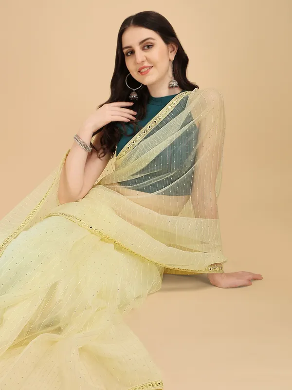 Suha_Womens_Grand_Fashion_Ethnic_Yellow_Color_Saree