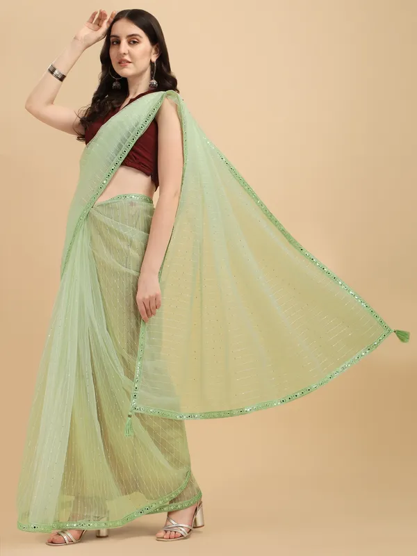 Suha_Womens_Grand_Fashion_Ethnic_Green_Color_Saree