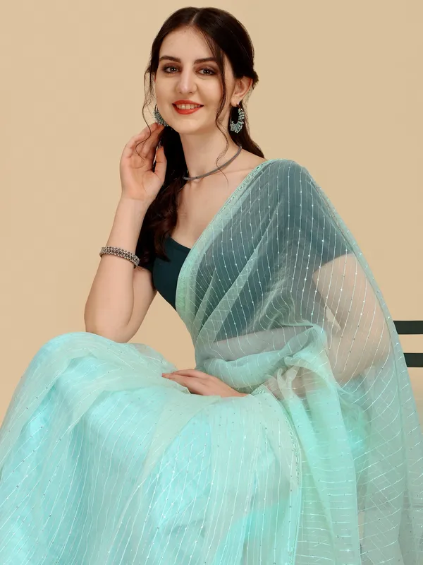 Suha_Womens_Grand_Fashion_Ethnic_Blue_Color_Saree