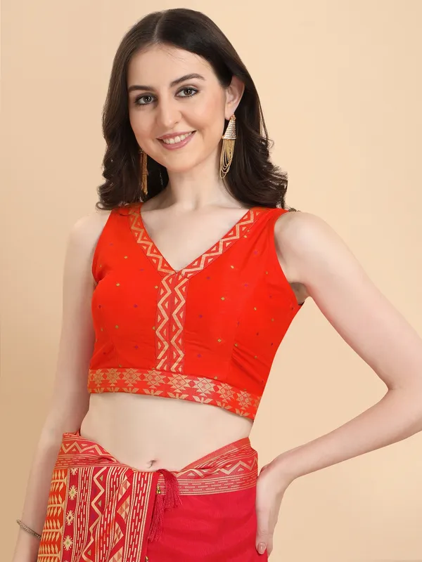 Suha_Womens_Grand_Fashion_Ethnic_Red_Color_Saree