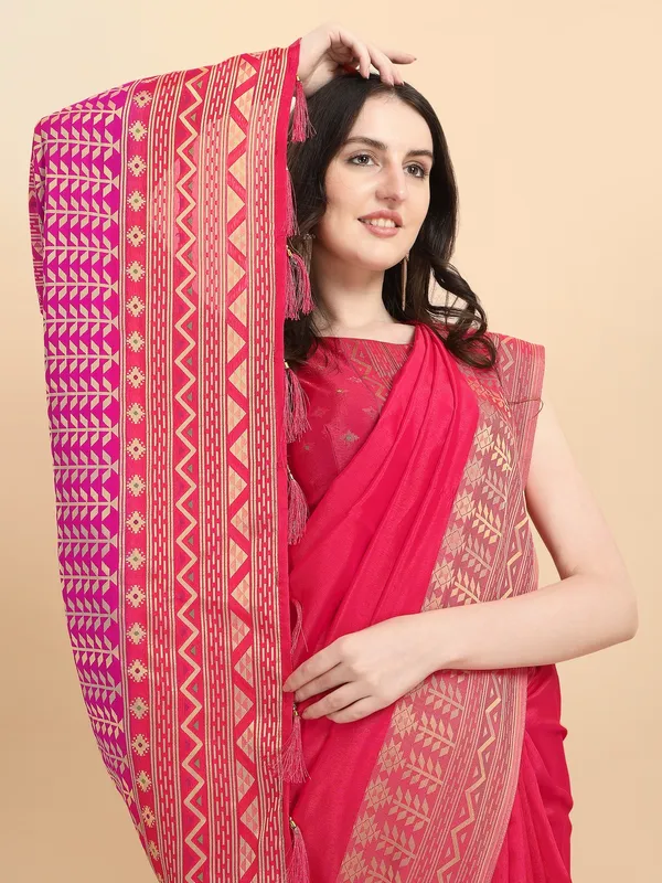 Suha_Womens_Grand_Fashion_Ethnic_Pink_Color_Saree