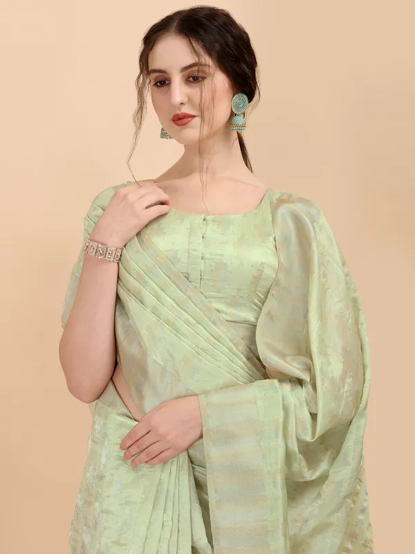 Suha_Womens_Grand_Fashion_Ethnic_Green_Color_Saree
