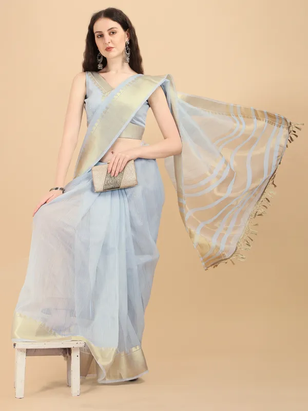 Suha_Womens_Grand_Fashion_Ethnic_Blue_Color_Saree
