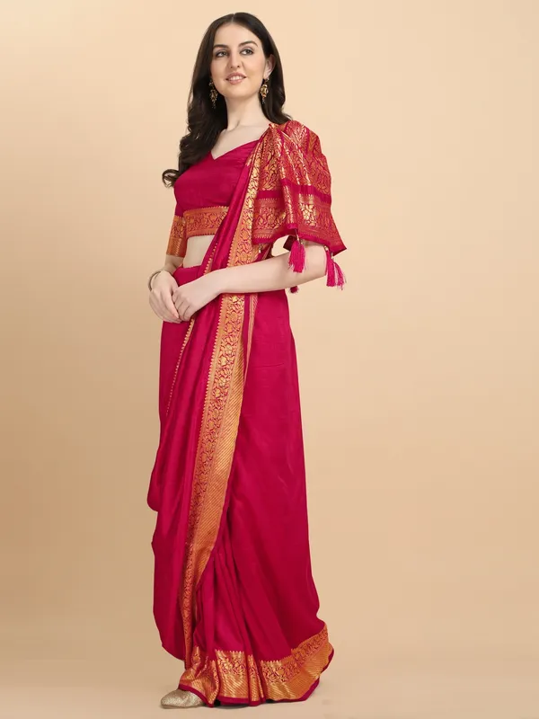 Suha_Womens_Grand_Fashion_Ethnic_Red_Color_Saree