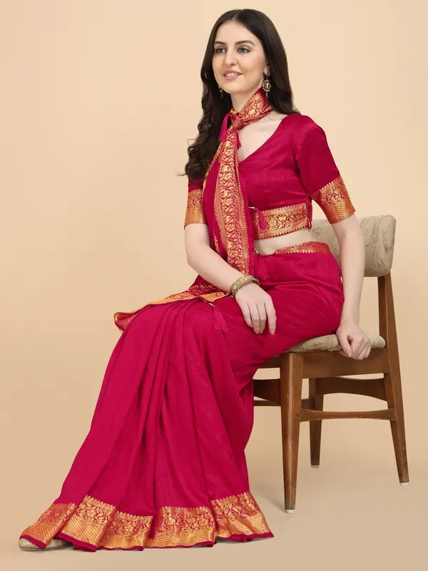 Suha_Womens_Grand_Fashion_Ethnic_Red_Color_Saree