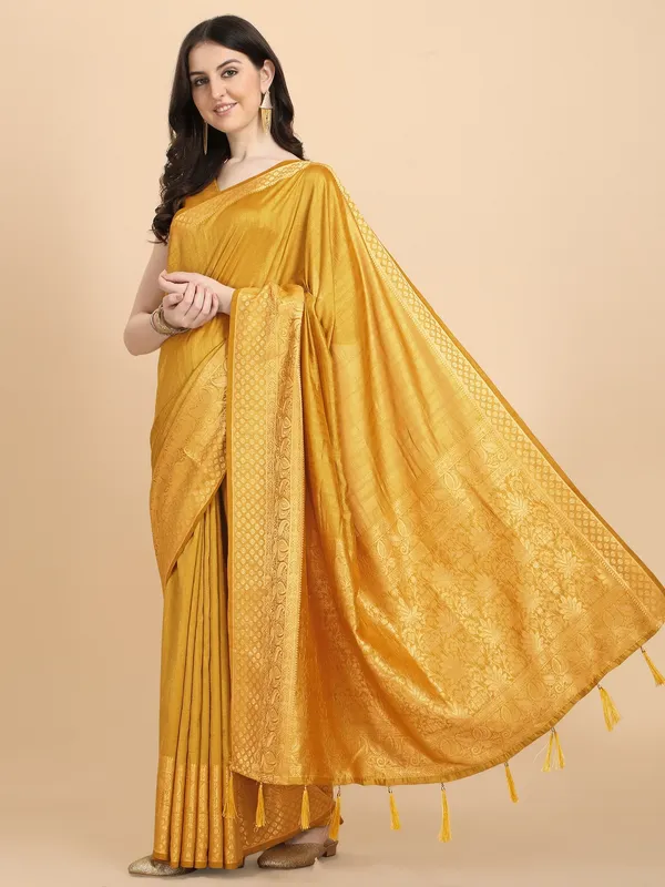 Suha_Womens_Grand_Fashion_Ethnic_Mustard_Color_Saree