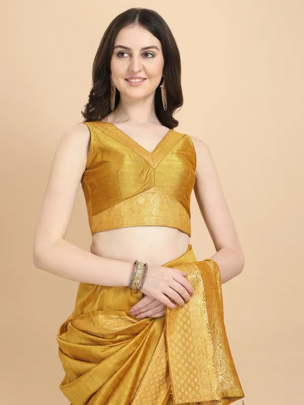 Suha_Womens_Grand_Fashion_Ethnic_Mustard_Color_Saree