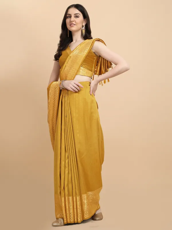 Suha_Womens_Grand_Fashion_Ethnic_Mustard_Color_Saree