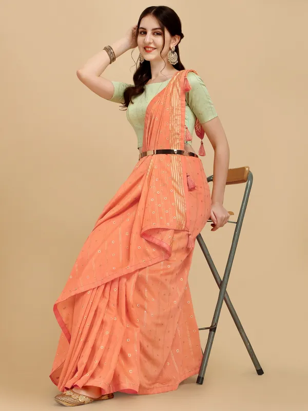 Suha_Womens_Grand_Fashion_Ethnic_Peach_Color_Saree