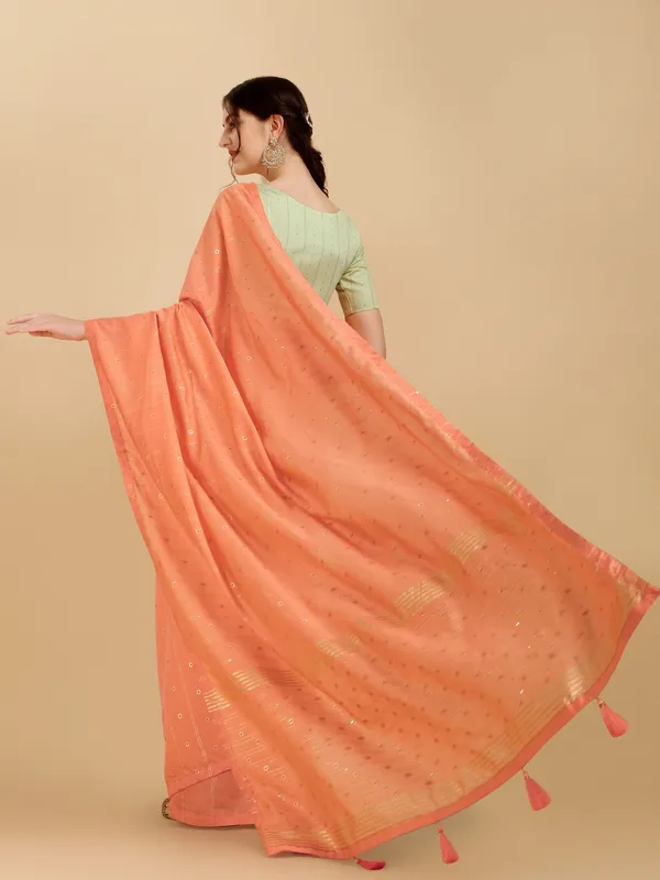 Suha_Womens_Grand_Fashion_Ethnic_Peach_Color_Saree