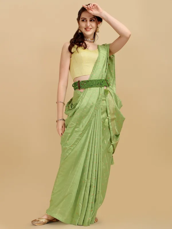 Suha_Womens_Grand_Fashion_Ethnic_Green_Color_Saree