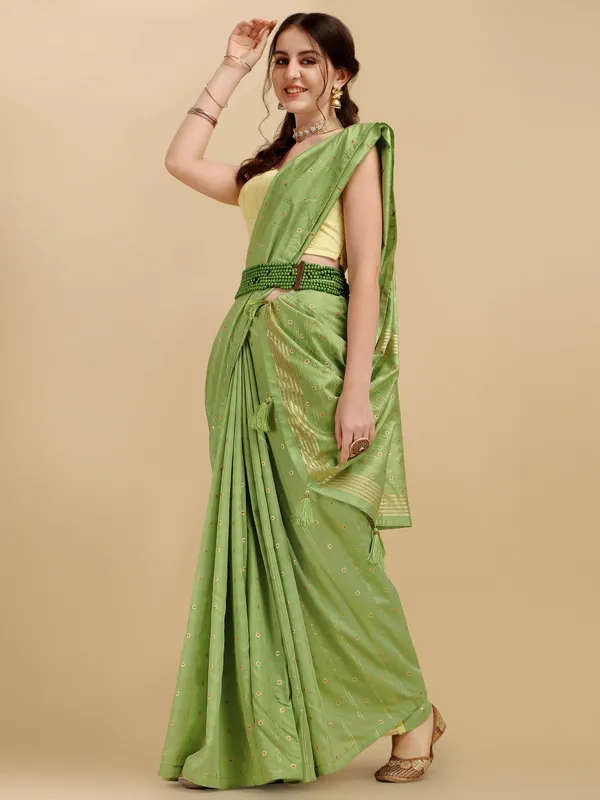 Suha_Womens_Grand_Fashion_Ethnic_Green_Color_Saree