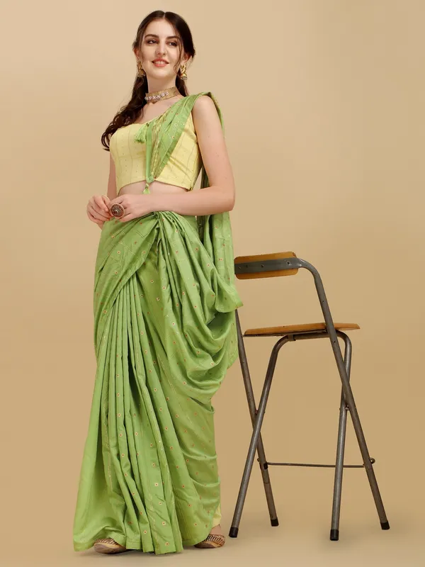 Suha_Womens_Grand_Fashion_Ethnic_Green_Color_Saree