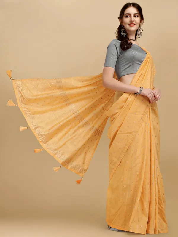 Suha_Womens_Grand_Fashion_Ethnic_Yellow_Color_Saree