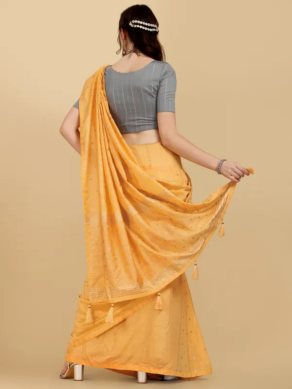 Suha_Womens_Grand_Fashion_Ethnic_Yellow_Color_Saree