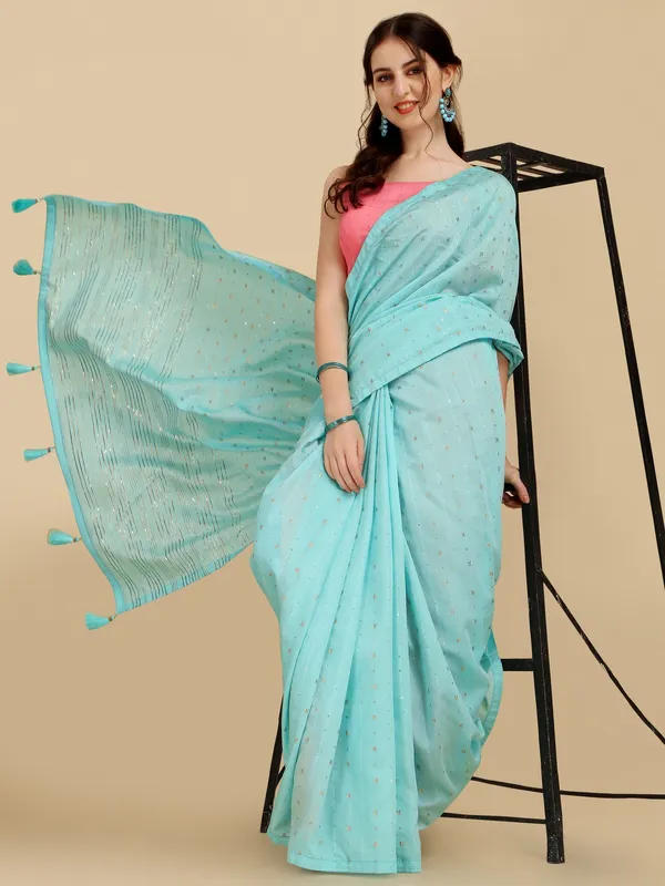 Suha_Womens_Grand_Fashion_Ethnic_Blue_Color_Saree