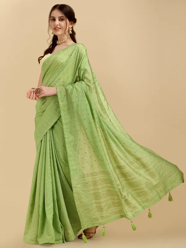 Suha_Womens_Grand_Fashion_Ethnic_Green_Color_Saree