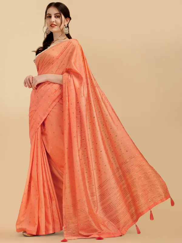 Suha_Womens_Grand_Fashion_Ethnic_Peach_Color_Saree