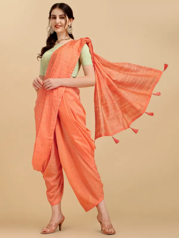 Suha_Womens_Grand_Fashion_Ethnic_Peach_Color_Saree