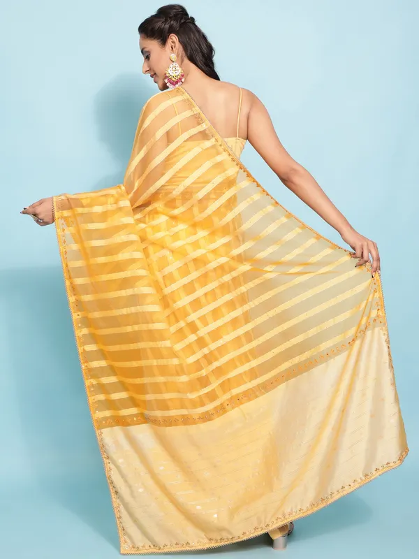 Suha_Womens_Grand_Fashion_Ethnic_Yellow_Color_Saree