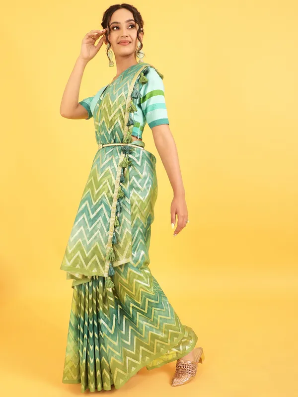 Suha_Womens_Grand_Fashion_Ethnic_Green_Color_Saree