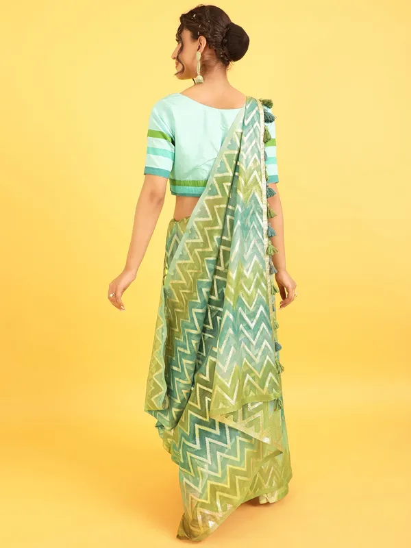 Suha_Womens_Grand_Fashion_Ethnic_Green_Color_Saree