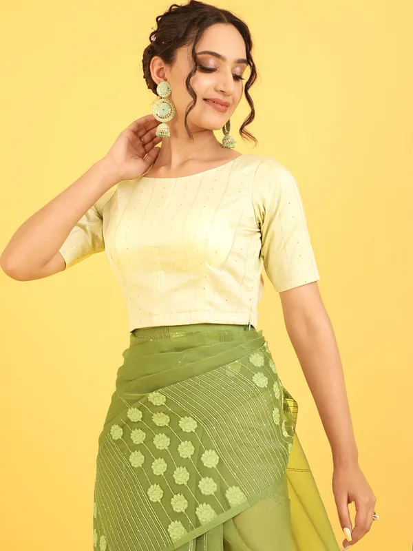Suha_Womens_Grand_Fashion_Ethnic_Green_Color_Saree