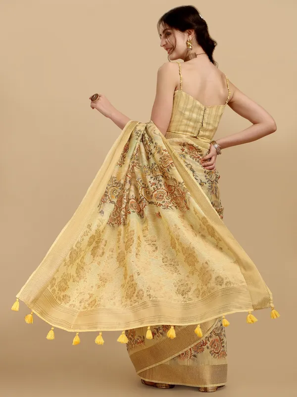Suha_Womens_Grand_Fashion_Ethnic_Yellow_Color_Saree