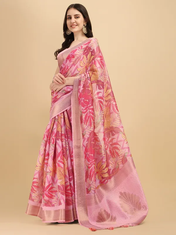 Suha_Womens_Grand_Fashion_Ethnic_Pink_Color_Saree