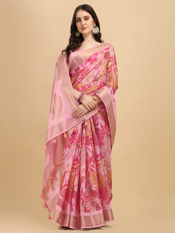 Suha_Womens_Grand_Fashion_Ethnic_Pink_Color_Saree