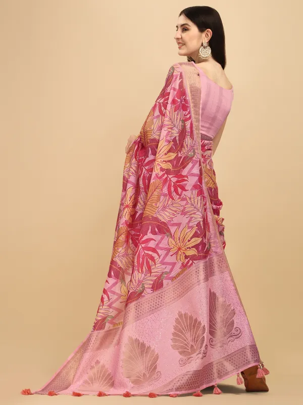 Suha_Womens_Grand_Fashion_Ethnic_Pink_Color_Saree
