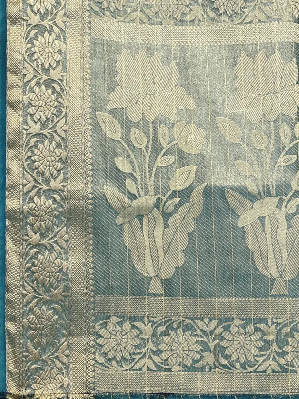 Suha_Womens_Grand_Fashion_Ethnic_Blue_Color_Saree