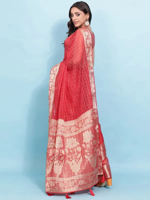 Suha_Womens_Grand_Fashion_Ethnic_Red_Color_Saree